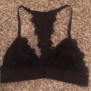 Vs pink lace triangle bralette